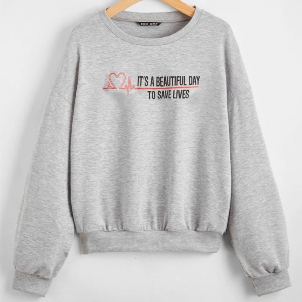 SHEIN Greys Anatomy Crewneck